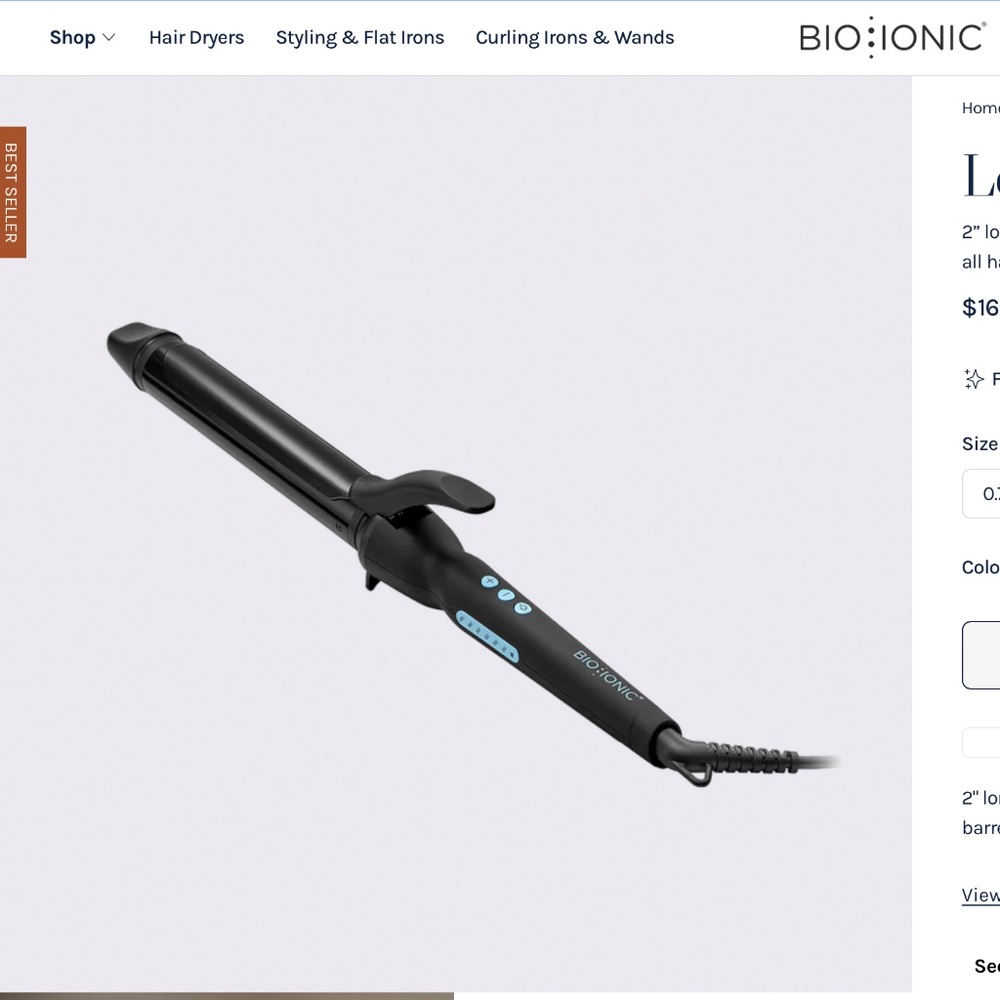 Bioionic 1.25 inch curling iron